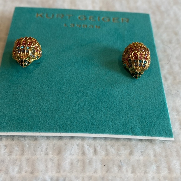 NWT Kurt Geiger Womens Multicolor Rhinestone Studded Eagle Earrings🌈🦅 - Picture 6 of 10